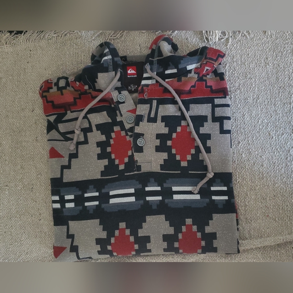 Quicksilver Men’s Aztec Pattern Pullover Size Med… - image 5